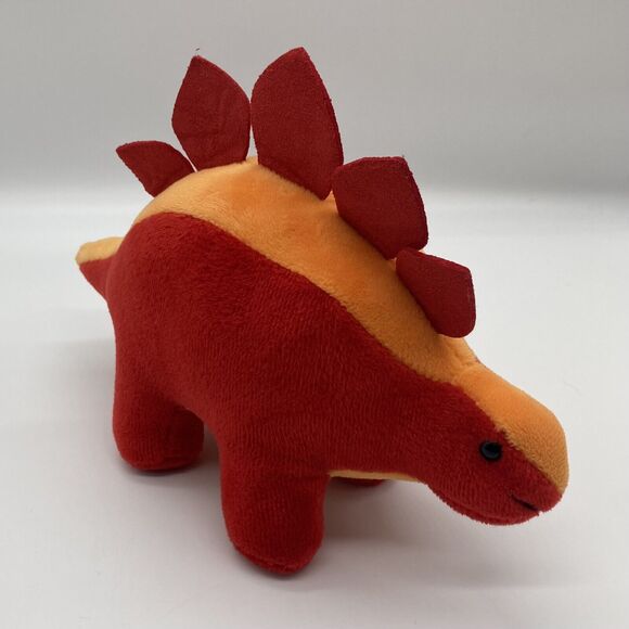 GUND Dino Stegosaurus Dinosaur 9” Plush Stuffed Animal Red Orange - Picture 6 of 6